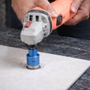 Ver imagem 5 de Serra Copo Diamantada 10mm para Porcelanato Ceramica Marmore Rosca M14 Esmerilhadeira Furo Limpo e P