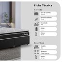 Ver imagem 2 de Cama Box Casal Bipartido Couro Preto + Colchão Life D33 Pillow Top Preto 56x138x188cm - e-Shop