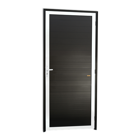 Porta Alumínio Lambril e.Mix Preto 70 Brimak