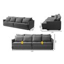 Ver imagem 2 de Sofá Retrátil e Reclinável 2,10m Mariah Veludo Cinza Madelina Decor