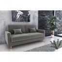 Ver imagem 4 de Sofá Cama Emília 2 Lugares 190cm Suede Cinza Matrix