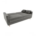 Ver imagem 2 de Sofá Cama Emília 2 Lugares 190cm Suede Cinza Matrix