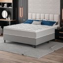 Ver imagem 2 de Cama Box Casal Molas Ensacadas Pillow Top 138x188x63cm Martino Cinza Umaflex