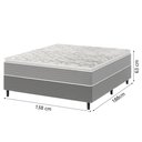 Ver imagem 3 de Cama Box Casal Molas Ensacadas Pillow Top 138x188x63cm Martino Cinza Umaflex
