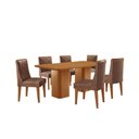 Ver imagem 2 de Mesa de Jantar Eloise 180cm Tampo Mdf Laminado com 6 Cadeiras Isadora Moderna Mobília