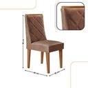 Ver imagem 3 de Mesa de Jantar Eloise 180cm Tampo Mdf Laminado com 6 Cadeiras Isadora Moderna Mobília