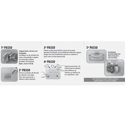 Suporte Porta Rolos Papel Alumínio Toalha e Filme Pvc sem Furos Adesivo para Parede Cromado Utimil - 2