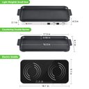Ver imagem 2 de Amzchef Fogão de Indução Duplo 1800w com Panela de Ferro e Grill, Branco