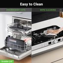 Ver imagem 5 de Amzchef Fogão de Indução Duplo 1800w com Panela de Ferro e Grill, Branco