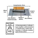 Ver imagem 3 de Desempenadeira Lisa em Aço Carbono Cimento Reboco 25x12cm Minasul