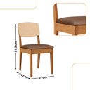 Ver imagem 3 de Mesa de Jantar Eloise 180cm Tampo Mdf Laminado com 6 Cadeiras Copper Premium Moderna Mobília