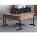 Ver imagem 3 de Mesa em L para Escritório Vila Serena Rael Montana Moderno 2 Gavetas 143cm Marrom Plata Móveis