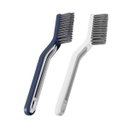 Ver imagem 1 de Escova Multiuso Limpeza Cantos Pinça 2 em 1 Banheiro Cozinha Azul