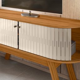 Bancada Atlanta Tvs até 55” Naturale Off White 509130 Madetec - 3