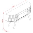 Ver imagem 5 de Bancada Atlanta Tvs até 55” Naturale Off White 509130 Madetec