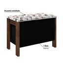 Ver imagem 3 de Puff Baú com Assento Estofado em Figuras Geométricas Preto/Nogal