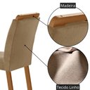 Ver imagem 5 de Mesa de Jantar Copper 180cm Tampo MDF Vidro Canto Copo com 6 Cadeiras Madeira Athenas