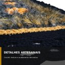 Ver imagem 6 de Tapete de Crochê Luxo Amarelo Preto Artesanal 100x60 Sala Quarto