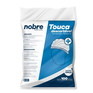 Nobre Touca Descartavel Sanfonada Pacote 100 Und