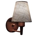 Ver imagem 1 de Arandela Cone Md-2004 Base Cobre Cúpula em Tecido 14/14x07cm Rustico Cinza - Bivolt