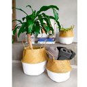 Ver imagem 2 de Cesto Seagrass Natural e Branco Alça Yoi 31lx13a X 25p