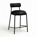 Ver imagem 5 de Banqueta Cozinha Alta com Encosto Kit 3 Industrial Preto Londres PU Facto D03 - D'Rossi
