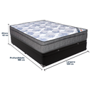 Ver imagem 3 de Cama Box Baú e Colchão Iso Superpocket Molas Ensacadas Viúvo Ortobom: Preto