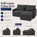 Ver imagem 3 de Sofá Pequim Caixa Zero 180m - Grafite