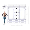 Ver imagem 4 de Guarda Roupa Casal Maximus 6 Portas 6 Gavetas Cinamomo Fosco - Zanzini