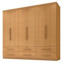 Ver imagem 1 de Guarda Roupa Casal Maximus 6 Portas 6 Gavetas Cinamomo Fosco - Zanzini