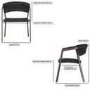 Ver imagem 6 de 8 Cadeiras Tricô Náutico e Alumínio com Proteção Uv Varanda Preto