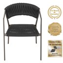 Ver imagem 5 de 8 Cadeiras Tricô Náutico e Alumínio com Proteção Uv Varanda Preto