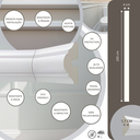 Ver imagem 2 de Kit 4 Barras Rodameio Boiserie de Poliestireno Moldura Branco Roda Meio (4cm X 2 Metros)