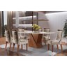 Conjunto Sala de Jantar Mesa Tampo em MDF/MDP Kioto 6 Cadeiras Pequim Lj Móveis - 1