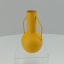 Ver imagem 6 de Vaso Garrafa Decorativo de Metal Amarelo 20x11x11cm Enfeite Sala Mesa Estante