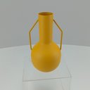 Ver imagem 7 de Vaso Garrafa Decorativo de Metal Amarelo 20x11x11cm Enfeite Sala Mesa Estante