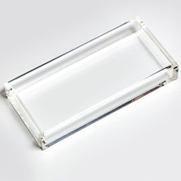 Bandeja de Acrílico Hara Transparente Lisa Baixa 33x33 Cm - 4