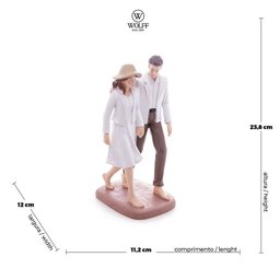 Estátua Decorativo Família Resina Presente Decorativo 61499 - 5