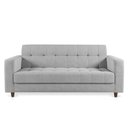 Ver imagem 3 de Sofá 03 Lugares Arezzo Suede Pés Chanfrado Tabaco - D’Rossi Cinza