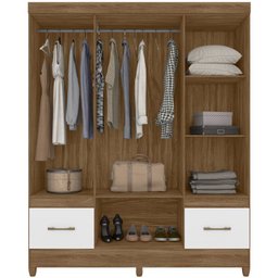 Guarda Roupa Casal 6 Portas 9120 Naturale Branco Moval - 5