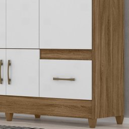 Guarda Roupa Casal 6 Portas 9120 Naturale Branco Moval - 7