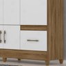 Guarda Roupa Casal 6 Portas 9120 Naturale Branco Moval - 7