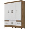 Guarda Roupa Casal 6 Portas 9120 Naturale Branco Moval - 1