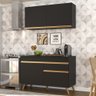Cozinha Compacta 2 Pç com Armário e Balcão Mp3687 Veneza Gb Preta - 3