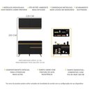 Ver imagem 4 de Cozinha Compacta 2 Pç com Armário e Balcão Mp3687 Veneza Gb Preta