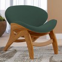 Ver imagem 2 de Poltrona Decorativa Orgânica Sala Living Kadosh L02 Suede Verde Musgo - Lyam Decor