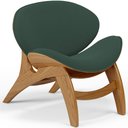 Ver imagem 1 de Poltrona Decorativa Orgânica Sala Living Kadosh L02 Suede Verde Musgo - Lyam Decor