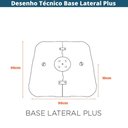 Ver mais imagens de Ombrelone Lateral Trancoso Tulum Fratini 300 Cm Aluminio Cinza Capa Poliéster Base Lateral Plus Hdpe