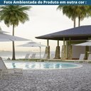 Ver imagem 6 de Ombrelone Lateral Trancoso Tulum Fratini 300 Cm Aluminio Cinza Capa Poliéster Base Lateral Plus Hdpe