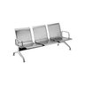 Longarina Inox 3 Lugares com Braço Esterno  - 2